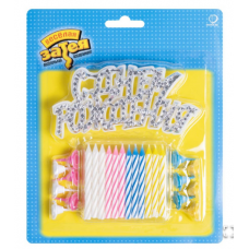 Свечи д/торта 12шт + Табличка С ДР/V